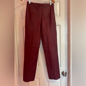 Vintage Clio 100% leather pants women's